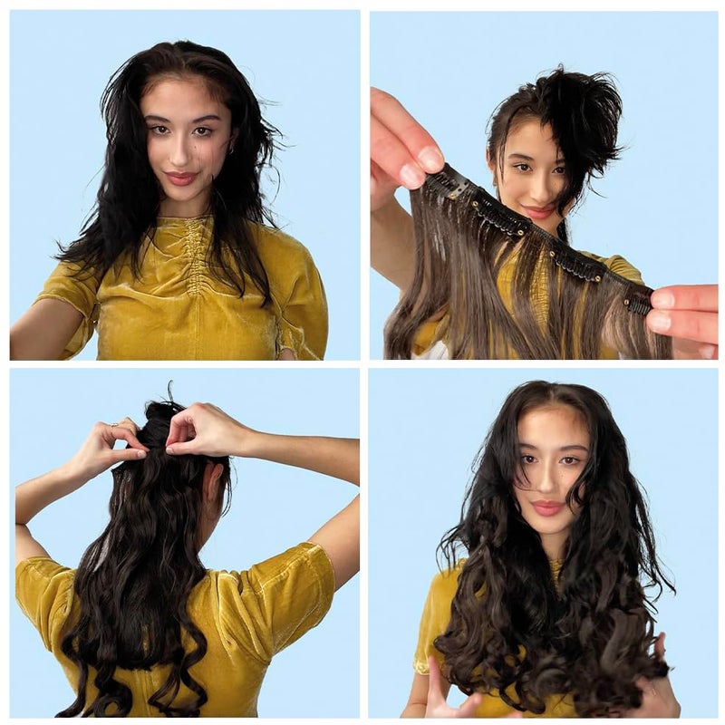 CAISHA XXL 24" 8 Pieces Set Clip In Extensions Hair Extension Hairpiece Straight Light Blond CES8 - Image 5